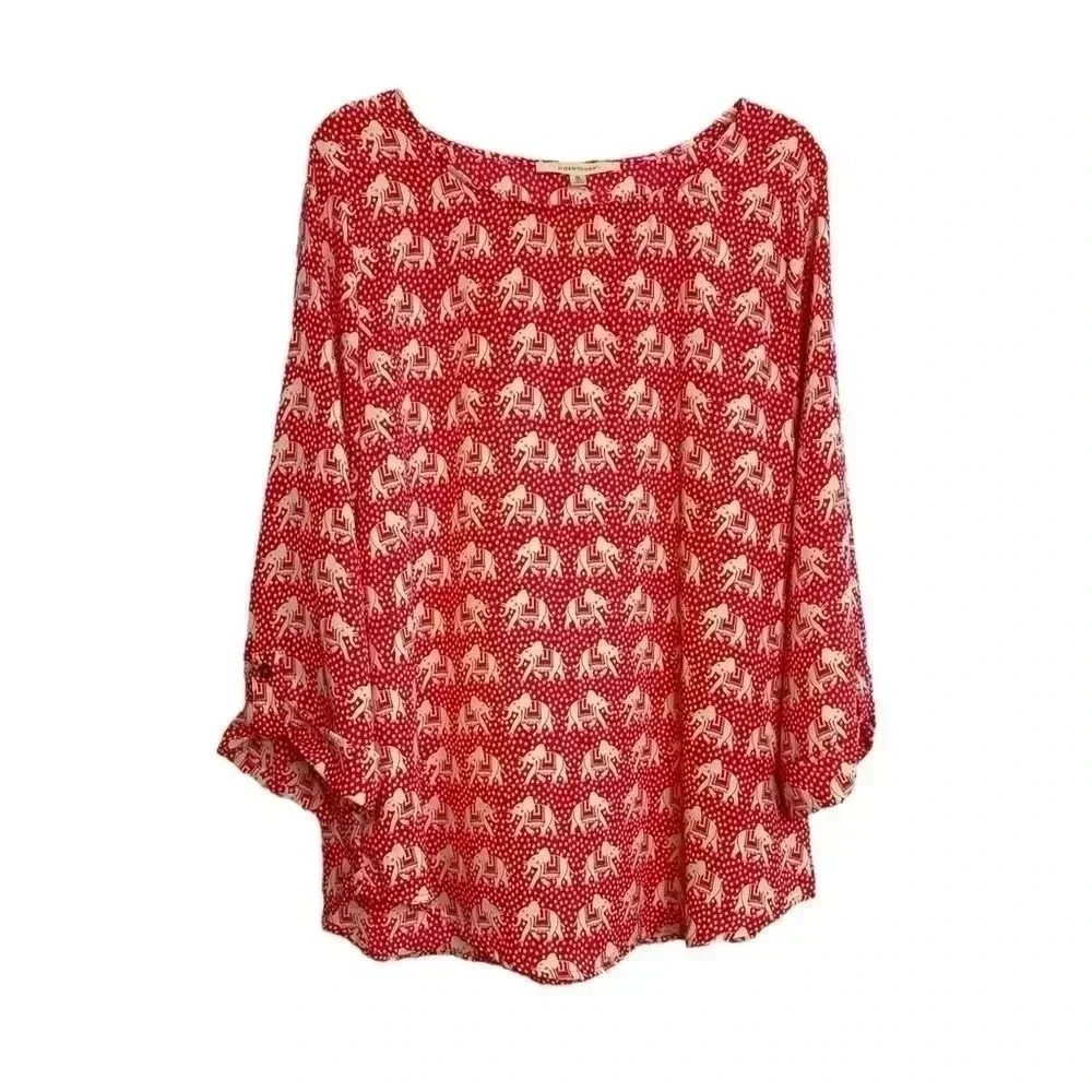 41 Hawthorn Pink Elephant Blouse Top